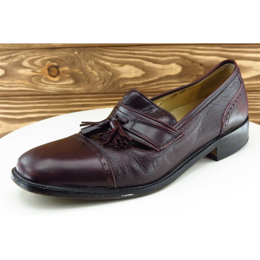 Vito Rufolo Shoes Sz‎ 10 N Almond Toe Purple Loafer Leather Men